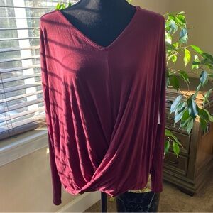 Pink Clover Red V-Neck Top NWT